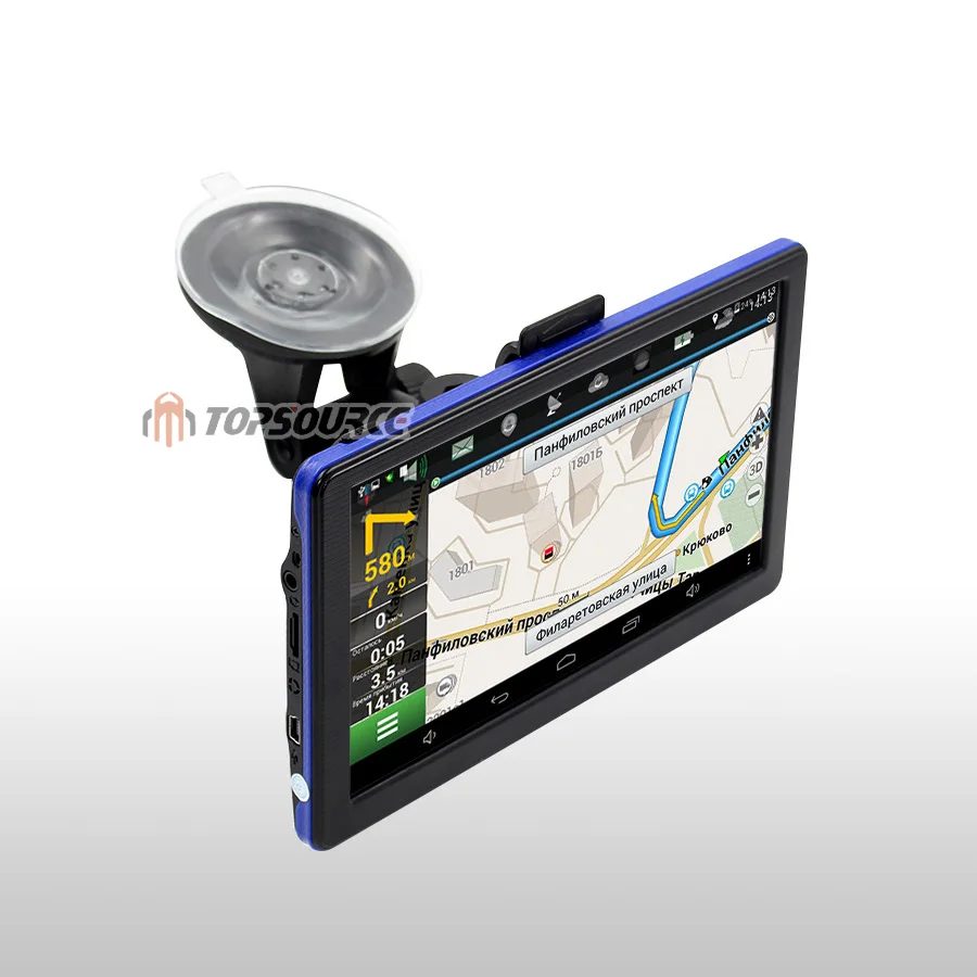 TOPSOURCE 7 ''HD Автомобильный gps навигатор емкостный экран Win CE6.0 FM Встроенный 8 Гб 800 МГц навигатор карта для Европы/США+ Канады