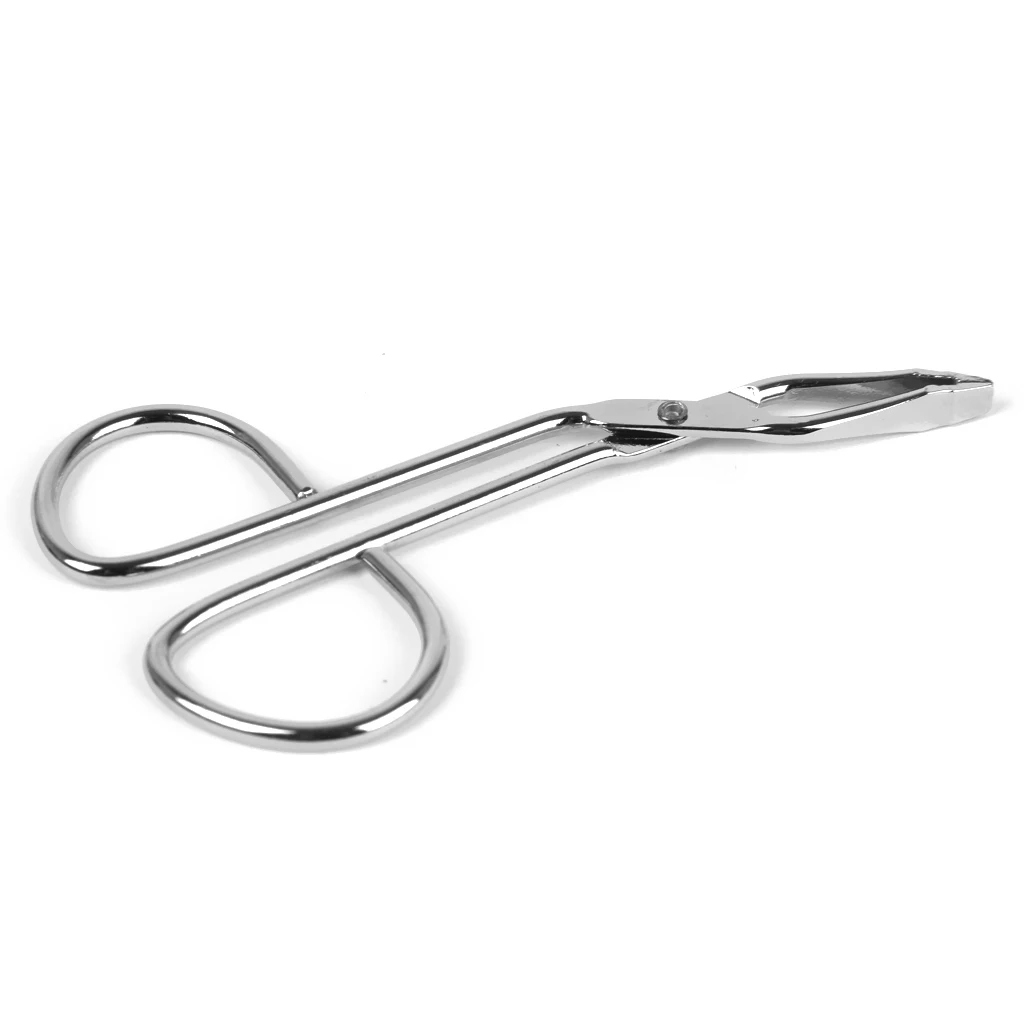 Slant Tip Scissors Shaped Tweezers with Handle, 2 Pack, Stainless Steel Material, Professional for Shaping Eyebrow