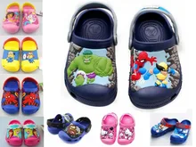 Nouvelle 2016, Elsa anna, Bonjour kitty, Dora, Spiderman, 3D bande dessinée plage sandales, Bébé garçon fille chaussures, Enfants chaussures, Garçons filles chaussures
