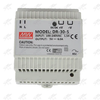 

Din rail power supply 30w 5V 12V 15V 24V power suply 24v 30w ac dc converter good quality DR-30-24 DR-30-5 DR-30-12