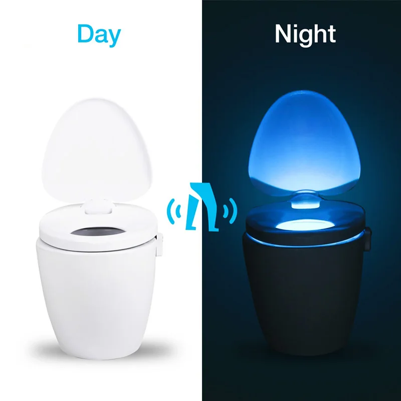  ZK10 Human Motion Sensor Automatic Dropshipping Toilet Seat LED Night Lights Lamp Bowl Bathroom Lig - 32794264759