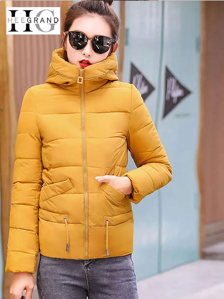 

HEE GRAND Winter Jacket Women 2019 Padded Pocket Snow Jackets Female Autumn Slim Short jacket Outwear Ladies Winter Coat WWM1692