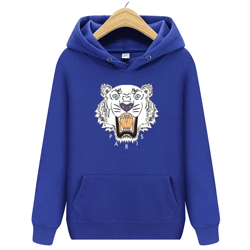 2019 новые осенние мужские толстовки свитшоты печать Тигры повседневная
