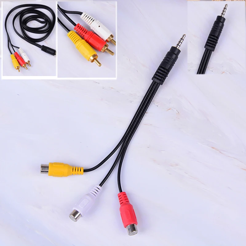 Jack Plug To 3 RCA Plugs Male To Male/ Male To 3rca Female Audio Video AV Adapter Cable High Quality 3.5mm