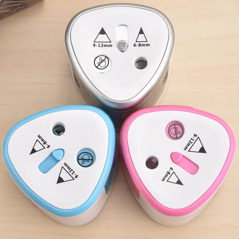 Electric two-hole pencil sharpener desktop student pencil sharpener art painting stationery school supplies 2018 rushed 3 years old electronic automatic pencil sharpener electric special art painting student gift school supplies