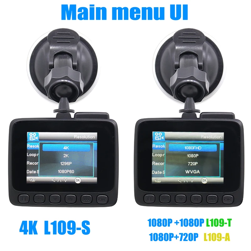 Автомобильный видеорегистратор Ainina 4K Novatek96660 с GPS и задней камерой 1080 P IPS 2 0 Супер