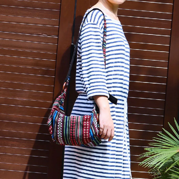  striped Hobo Cotton Sling Cross Body  women Messenger Shoulder Bag Hippie Boho Bohemian Light adjustable strap DIy Handbag womens   (28)