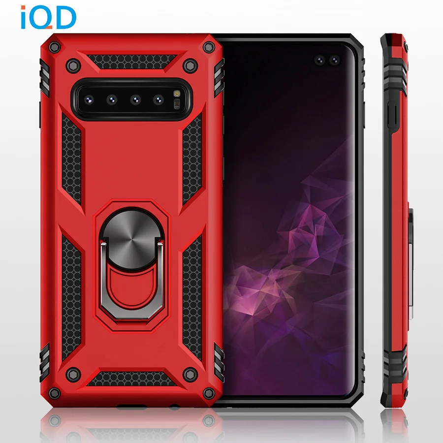 Чехол подставка IQD для Galaxy S10e S10 Plus вращающийся металлический скрытый