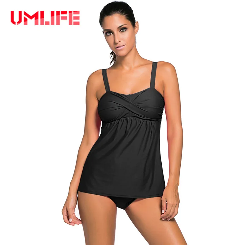 Women Plus Size Swimsuit Two Pieces Tankini Set Push Up Swimwear Large Vintage Beachwear Female Solid Black Blue Bathing Suits plus-size-black-swimsuit : image Women Plus Size Swimsuit Two Pieces Tankini Set Push Up Swimwear Large Vintage Beachwear Female Solid Black Blue Bathing Suits plus-size-black-swimsuit