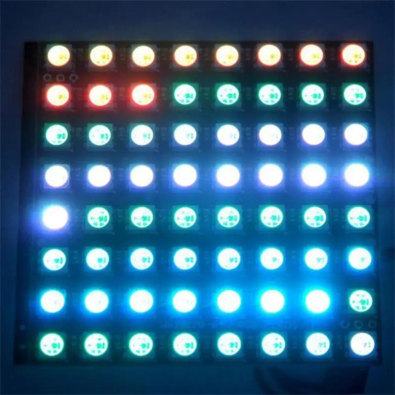 WS2812B 8x8 64-разрядные полные Цвет 5050 RGB светодиодный светильник Панель светильник квадратный потолочный светильник Форма светодиодный потолочный Панель светильник для Arduino