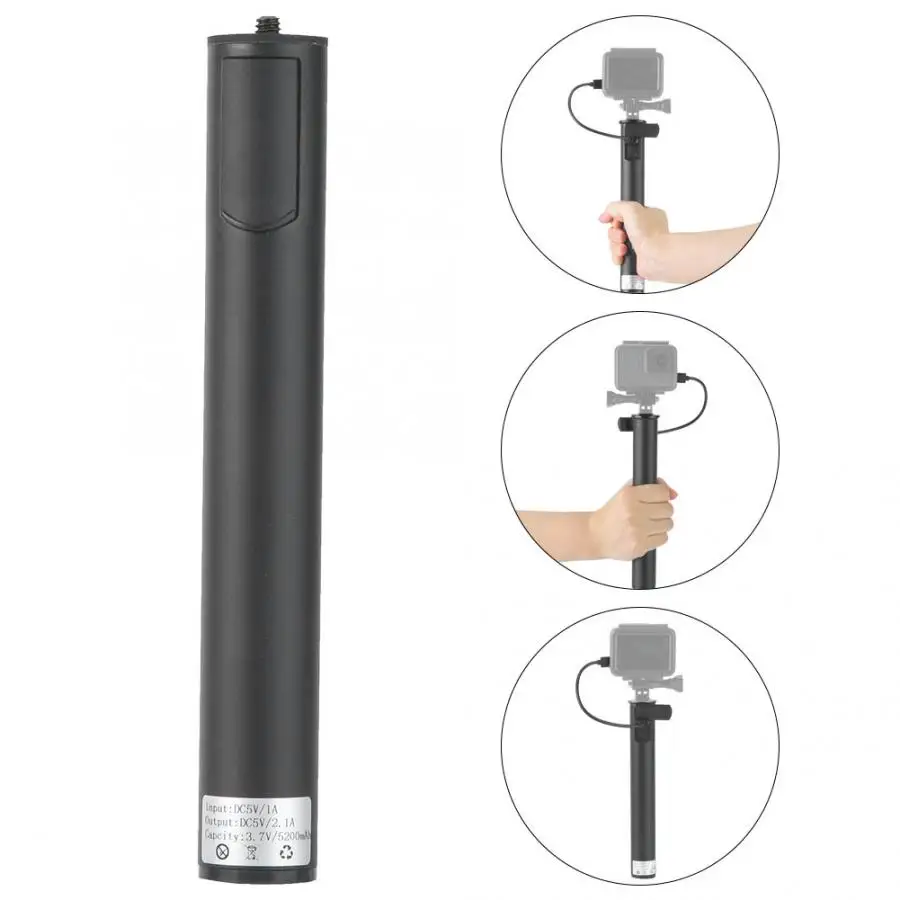 

New Portable Handheld Charging Handle Stick For SONY Gopro Sports Camera OSMO POCKET Handle Stick