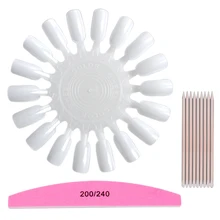 1 Набор маникюрный набор для дизайна ногтей кутикулы толкатель пилка для ногтей Губка ложный дисплей для ногтей карта комплект инструментов для маникюра