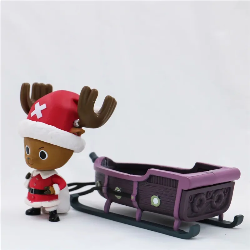 New Christmas One Piece Chopper Action Figure Toys Kawaii Anime Xmas Sled Chopper Figuras Dolls Brinquedos Gift 10cm  (16)