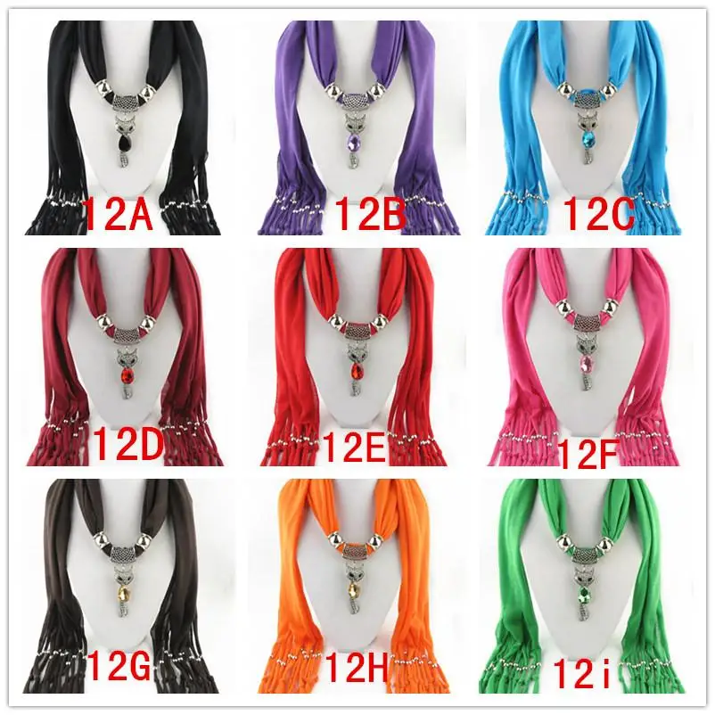 Смешанный 48 дизайнерский кулон шарф ювелирные изделия женское ожерелье шарф хиджаб модный стиль бисер кисточка мягкий шарф