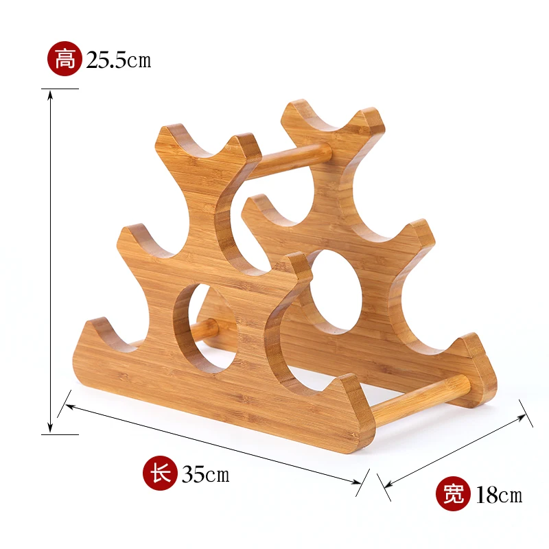1 шт. Европейский твердый красный винный стеллаж подставка бамбуковая подставка для винных бутылок для гостиной винный шкаф(без бутылок и чашек) LU717631