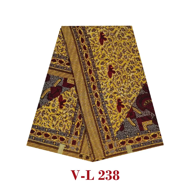 

2019 lastest design 100% cotton African Fabric batik wax high quality prints real dutch ankara hot sale for woman V-L 238