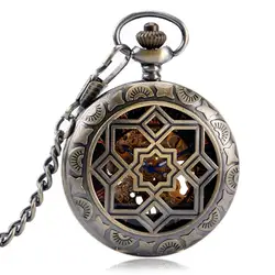 Fob Механические карманные часы ручной Ветер Часы нерегулярный часы с цепочкой nesklace для Для мужчин Для женщин роскошный подарок