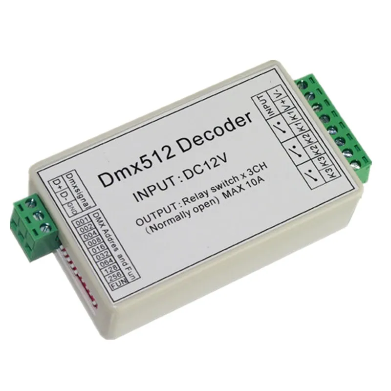 

free standard shipping 1 pcs WS-DMX-RELAY-3CH dmx512 decoder relays CH dmx512 controller
