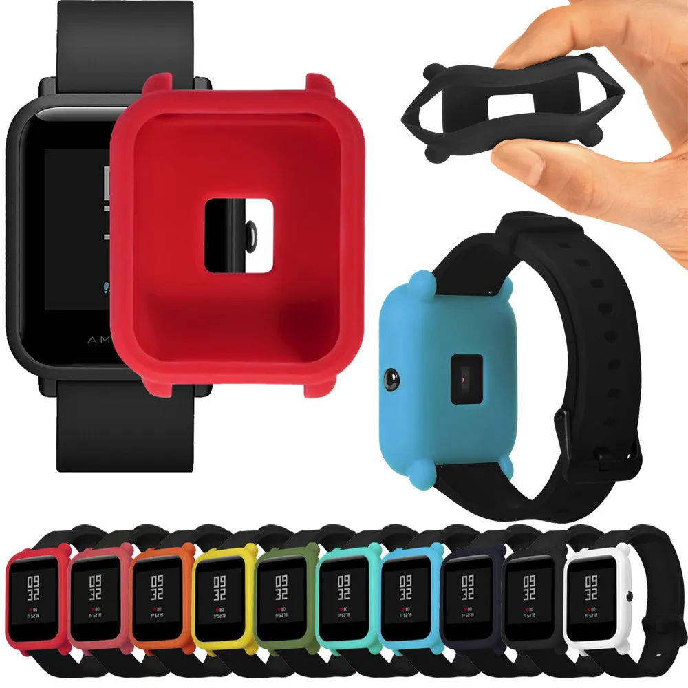 Мягкий ТПУ защитный силиконовый чехол для Huami Amazfit Bip Молодежные Часы SmartWatch Watachband