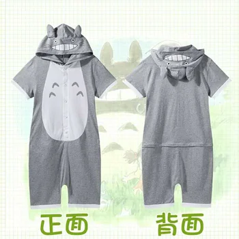 

Totoro footed cosplay pajama pure cotton pajamas nightgown hoody