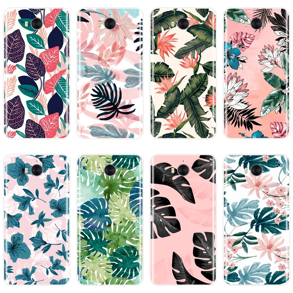 

Leaves Flower Phone Case Silicone For Huawei Y5 Y6 Y7 Prime 2017 2018 Y9 2019 Soft Back Cover For Huawei Y3 Y5 Y6 II Y7 Pro Case
