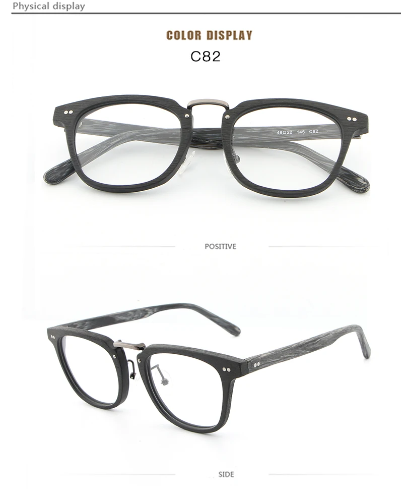 HDCRAFTER прямоугольник прозрачные линзы очки деревянные очки рамки для мужчин компьютер очки для чтения для женщин