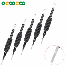 5 шт) интегрипосылка Пакет Одноразовые иглы+ ручка трубки 7F-серебро+ черный(5 шт