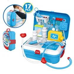 Sac à dos Portable en plastique pour enfants, 17 pièces, jouets de maison, sac à dos en plastique, jouets de cuisine, ensemble de médecin pour enfants, 2022 