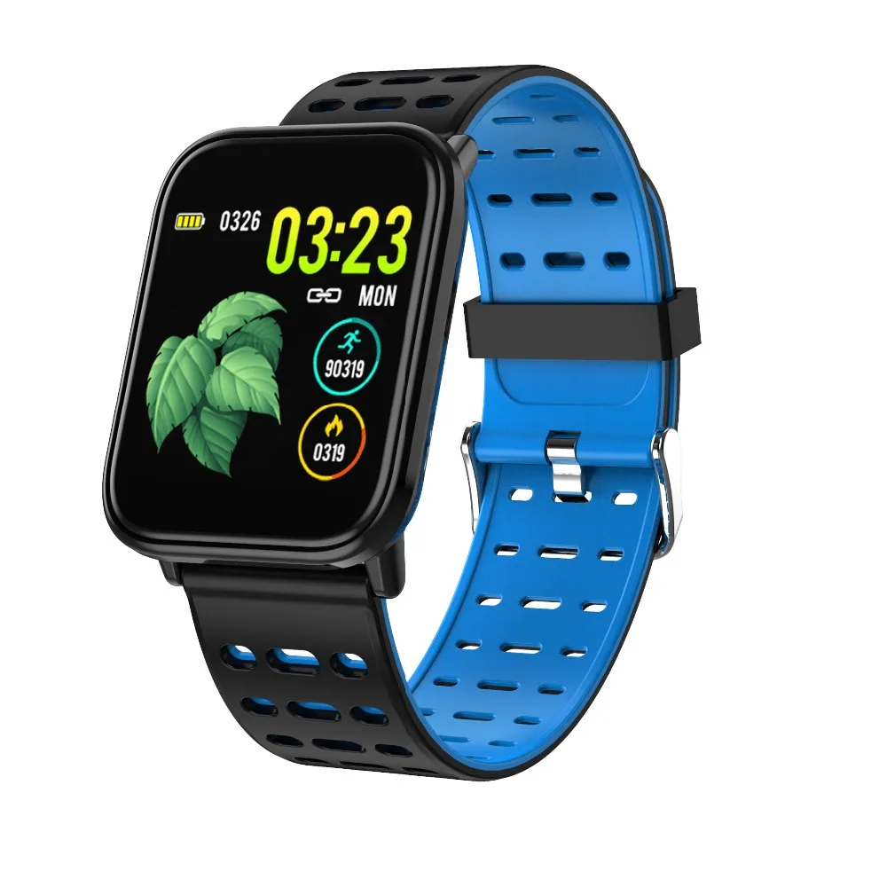 New Bluetooth Heart Rate Monitor Smartwatch Blood Pressure Fitness Tracker Smart Watch Men Sport Smart Wristband for ios android