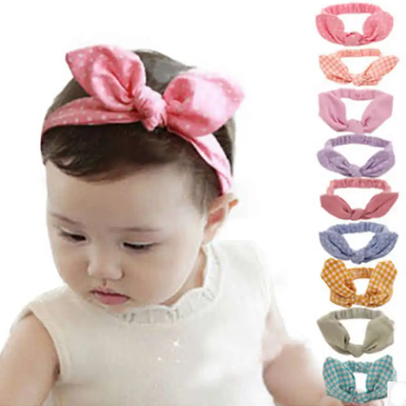 

Baby Headdress Parenting Girl Cotton Elastic Hairband Stretch Turban Flower Rabbit Headband Headwear Baby Hair Band Accessories