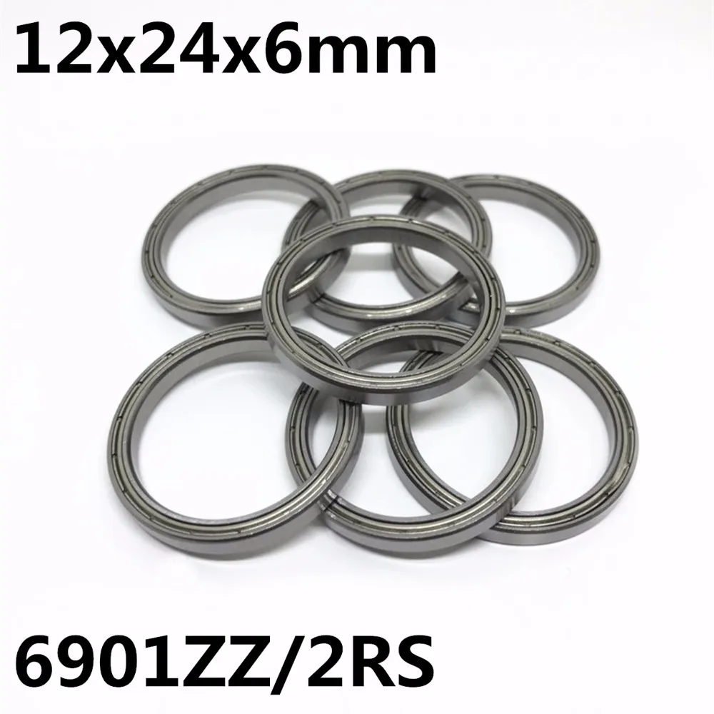 

1PCS 6901ZZ 6901-2RS Thin wall ball bearings 12x24x6 mm Bearing steel High quality 6901 6901Z 6901RS
