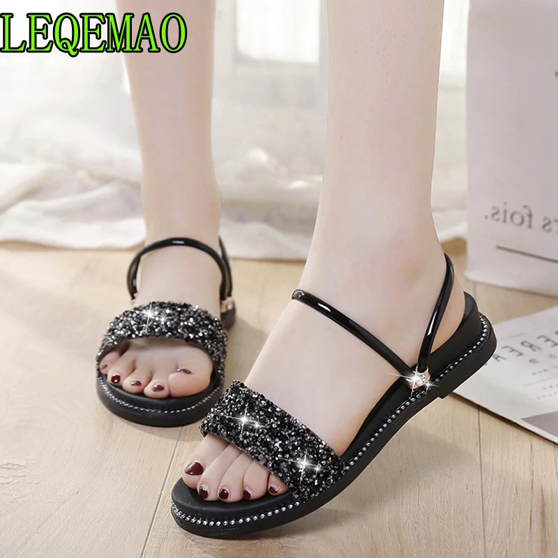 

Summer antiskid sandals women narrow band two ways wear sandalias female silver band slip on slippers girls beach sandalia