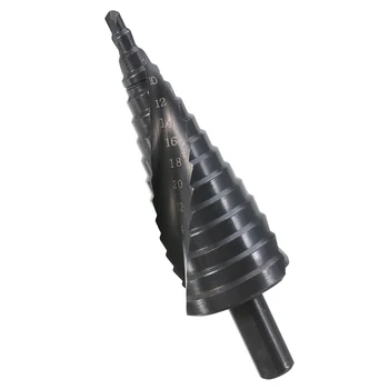 

1pcs 4-32mm Spiral Grooved Drill Speed Steel Titanium Spiral Groove Step Drill Black Power Drills Tool