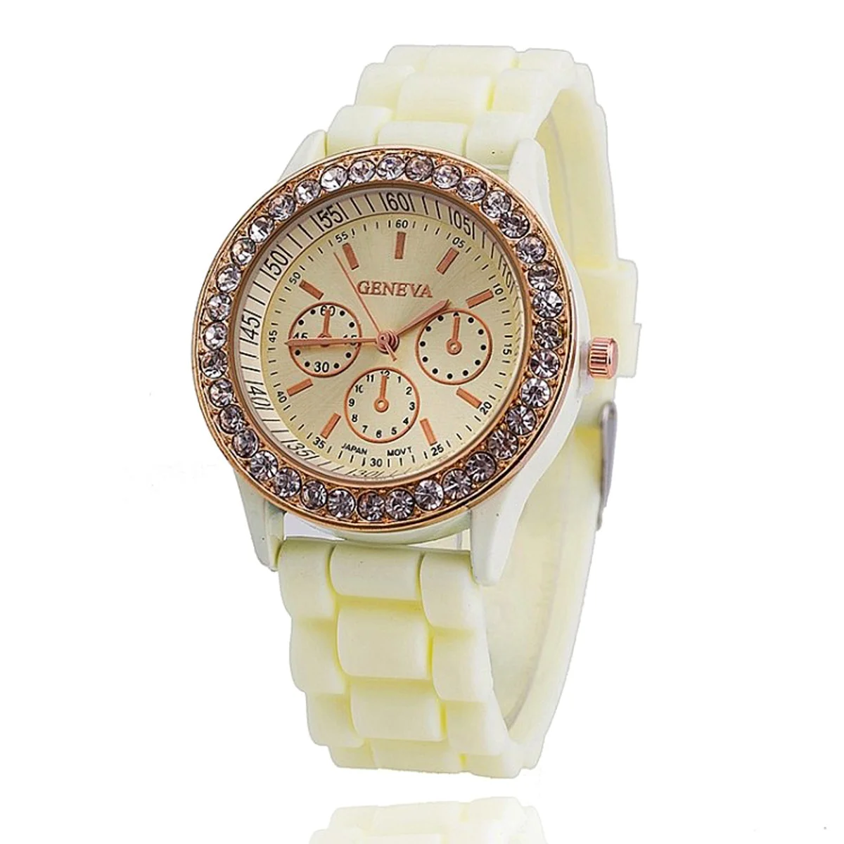 Geneva Casual Watch Women Crystal Dress Watch 2017 Quartz men Silicone watches Unisex Wristwatch Sports watch relogio feminino