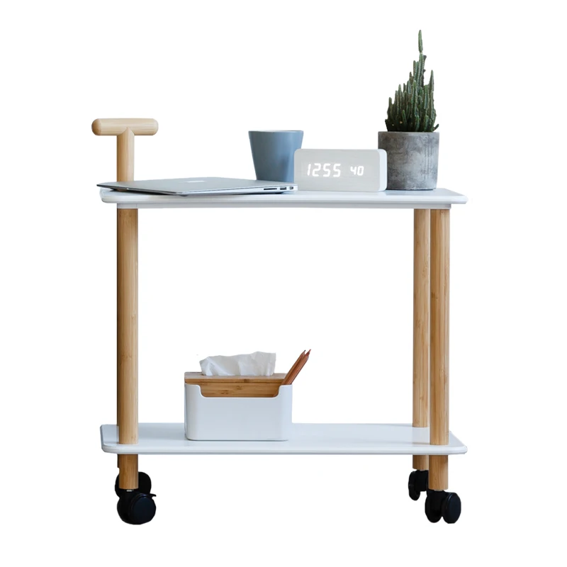 Кухонная Тележка, бамбуковый журнальный столик на колесиках, держатель для хранения, универсальная полка, витрина, мебель для дома, ZEN'S Bamboo
