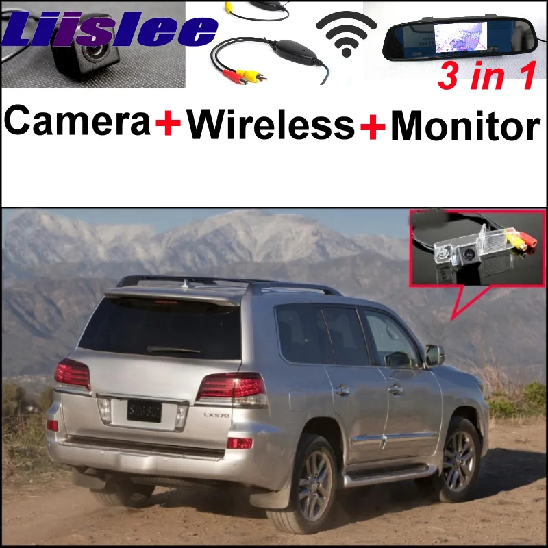 

Wireless Receiver + Mirror Monitor 3 in1 Easy DIY Backup Parking System + Special Rear View Camera For Lexus RX300 LX570