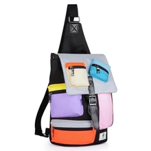 Модная цветная Сумочка на плечо, семь цветов, повседневный комплект, зарядка через USB, Мужская модная откидная сумка, грудь, женская сумка-мессенджер