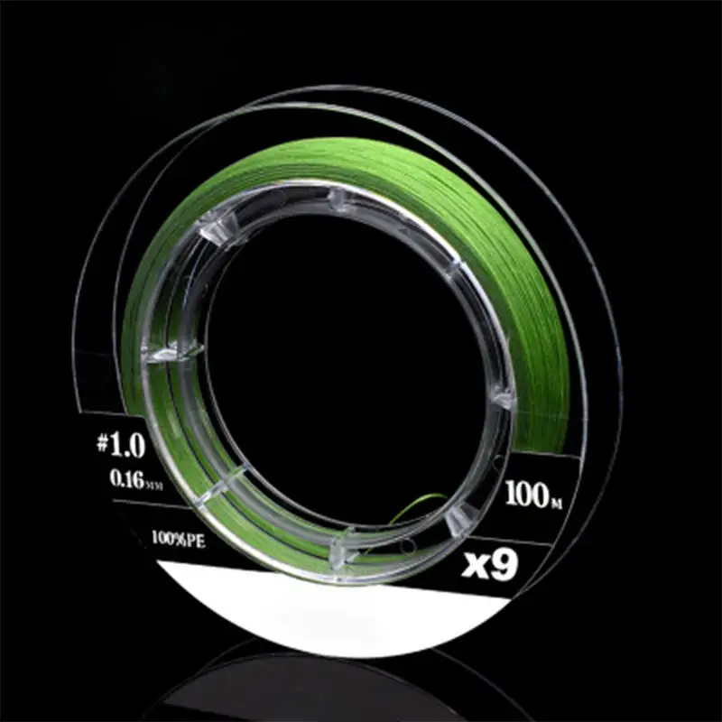 

9 Strand PE Braided Fishing Line 100M Multifilament Fishing Lines For Freshwater and Saltwater Fishing Round Army Green