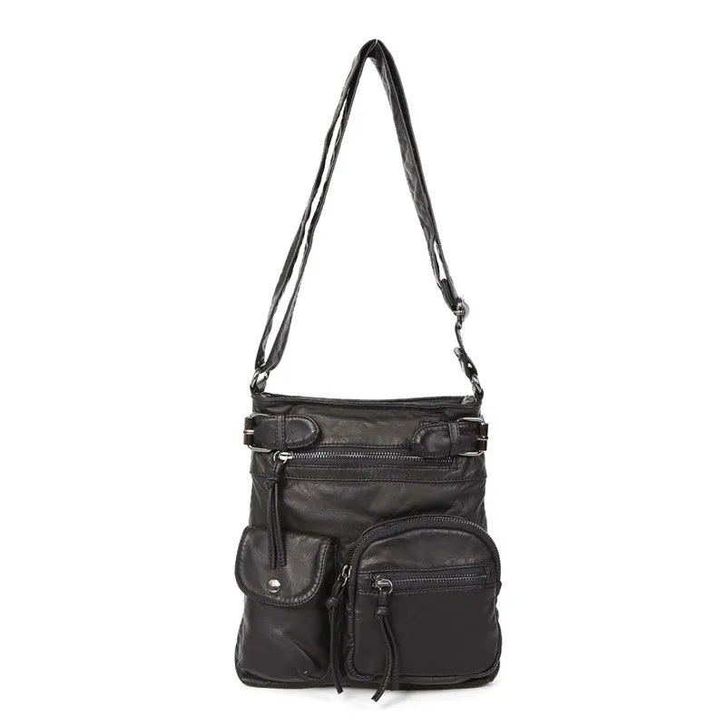 GYE модная Горячая распродажа Повседневная сумка из искусственной кожи женская сумка через плечо для девушек - Цвет: Black