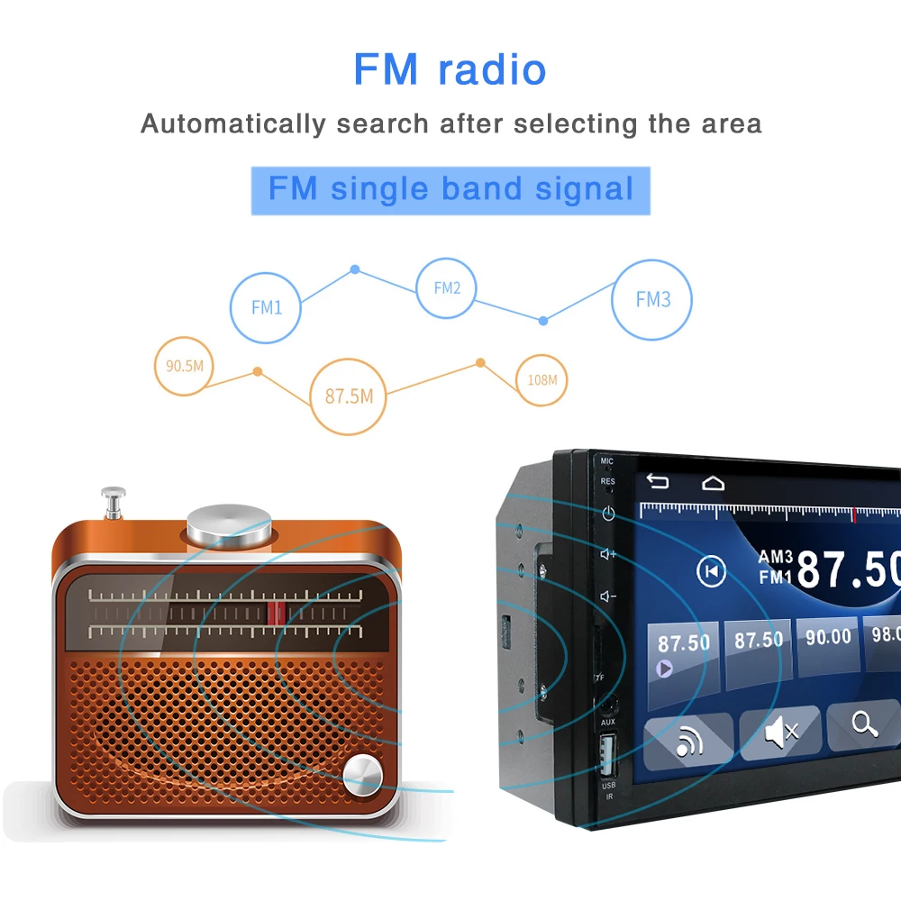 7080B 2 Din Радио стерео радио Coche Bluetooth мультимедийный плеер Зеркало Ссылка изображение заднего вида Estereo De Авто Con Pantall