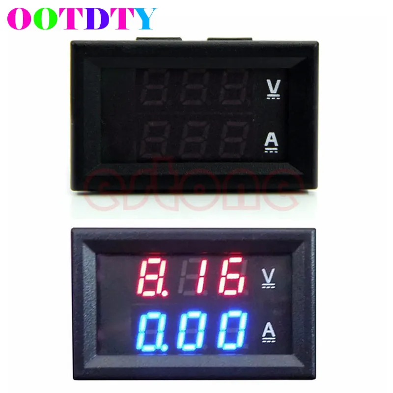 

DC 100V 10A Voltmeter Ammeter Red LED Amp Dual Digital Volt Meter Gauge Analog Volt Ammeter 0.28" Blue Red Dual Display