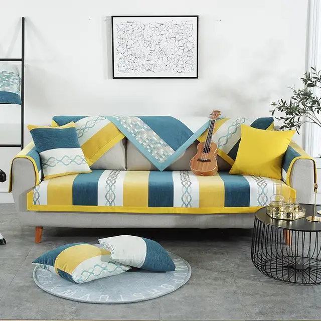 Top Quality Chenille Sofa Cover For Couch Towel Back Cushion Top Quality Chenille Sofa Cover For