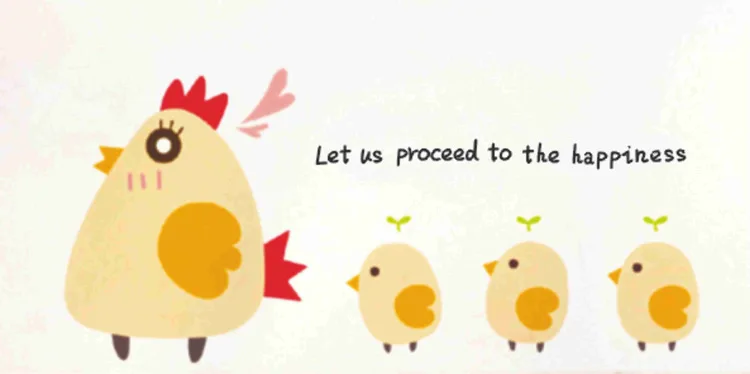 Colorful Chicken Cartoon Wall Sticker undefined