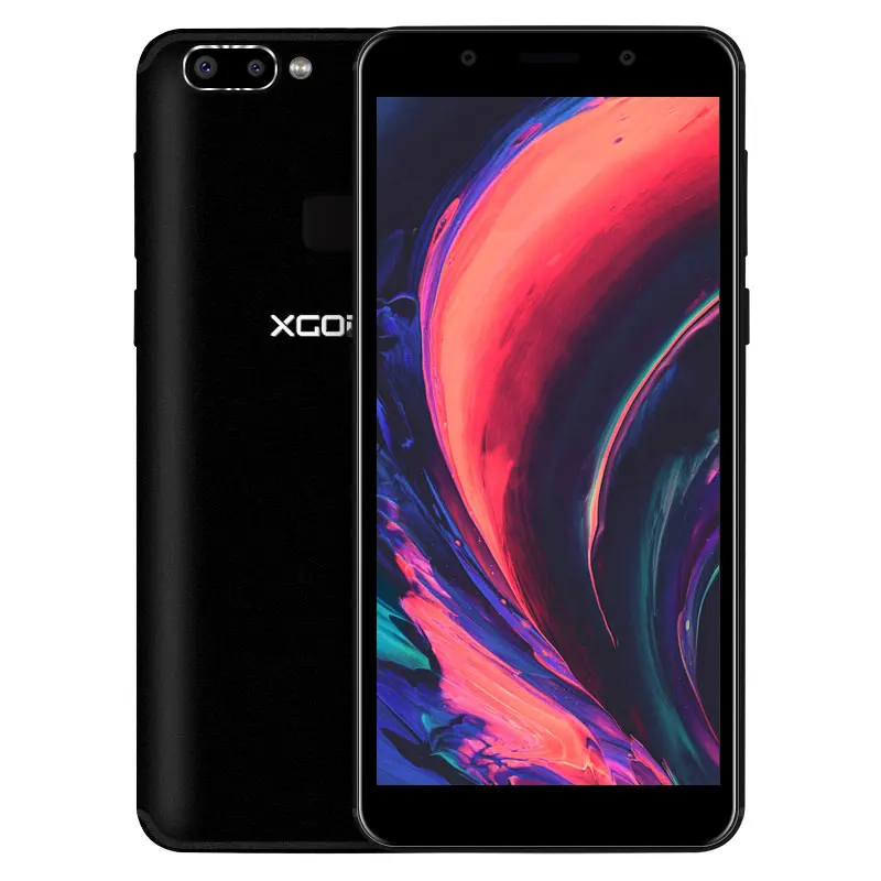 XGODY S14 5,7 дюймовый 18:9 мобильный телефон Android 5,1 Face ID MT6580 четырехъядерный 1G+ 8G 3G разблокировка Dual Sim смартфон 4 камеры мобильный телефон - Цвет: Black