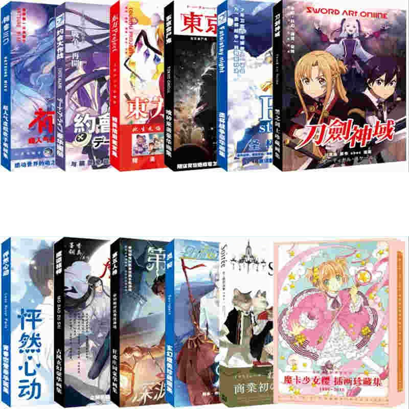 

New Japan Anime Painting Set FATE Takarai Rihito DATE A LIVE Hatsune Miku The Kings Ava Movie Action Figures Toys For Children