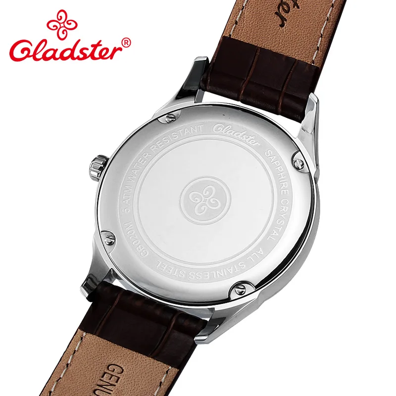 Gladster Роскошные модные японские Miyota2039 Женские кварцевые наручные часы с сапфировым кристаллом женские часы граненый хрусталь женские часы подарок