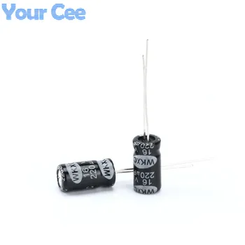 

50 pcs Electrolytic Capacitors 16V 220UF Aluminum Electrolytic Capacitor