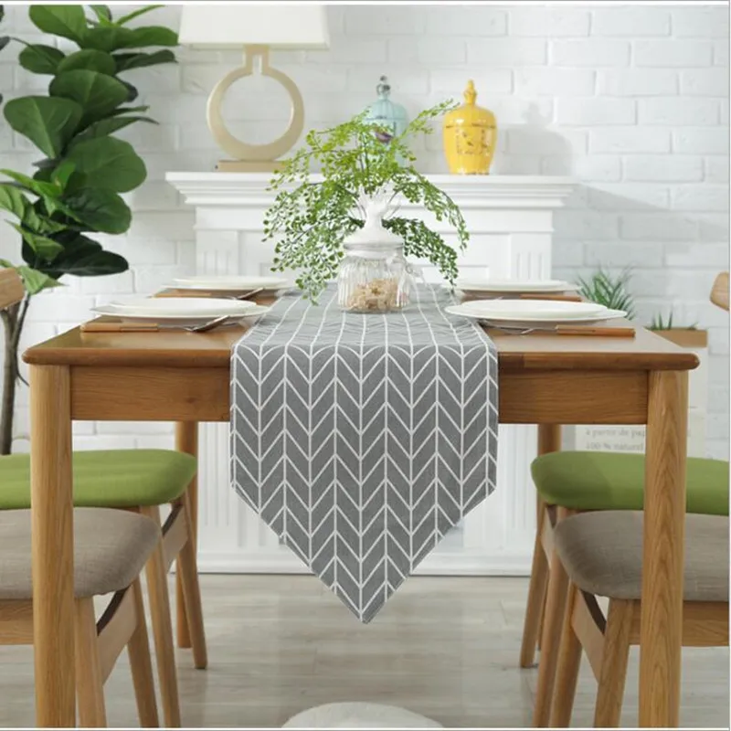 

CFen A's Simple Style Table Runner Cotton Table Cover Mat Kitchen Place Mats Decor 1pc