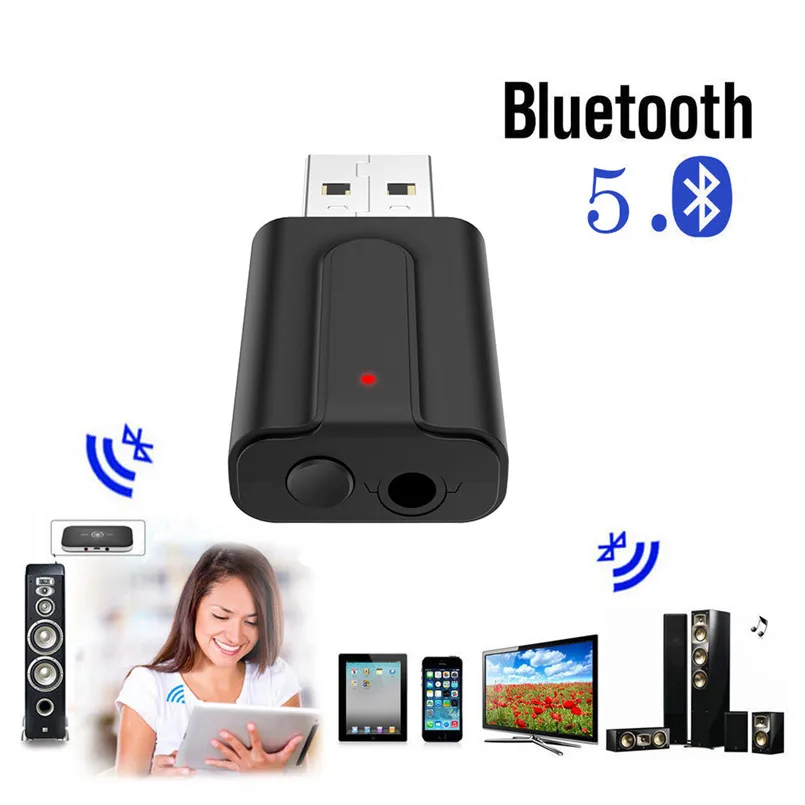 2 in 1 Bluetooth Audio Stereo Transmitter Receiver HIFI Music Adapter Music Home Car Adapter 3.5mm AUX &USB Adapter RCA 40JUN405