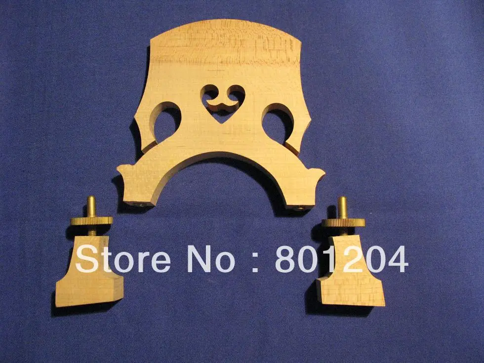 2 PCs Double bass bridge double bass parts 3/4 adjustable upright bass